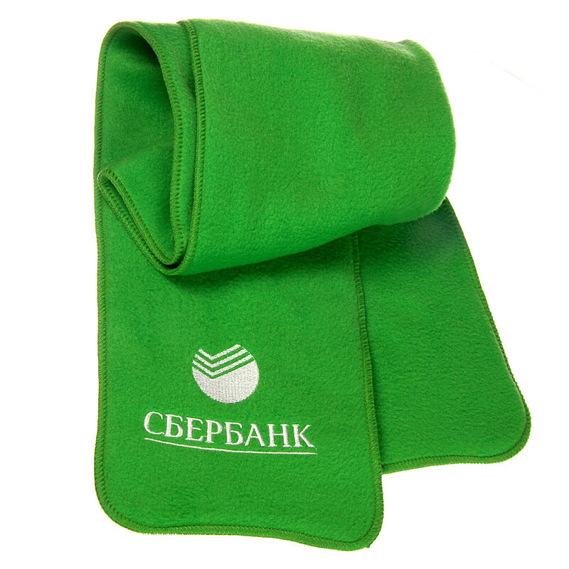 Флисовый шарф для СБЕРБАНКа