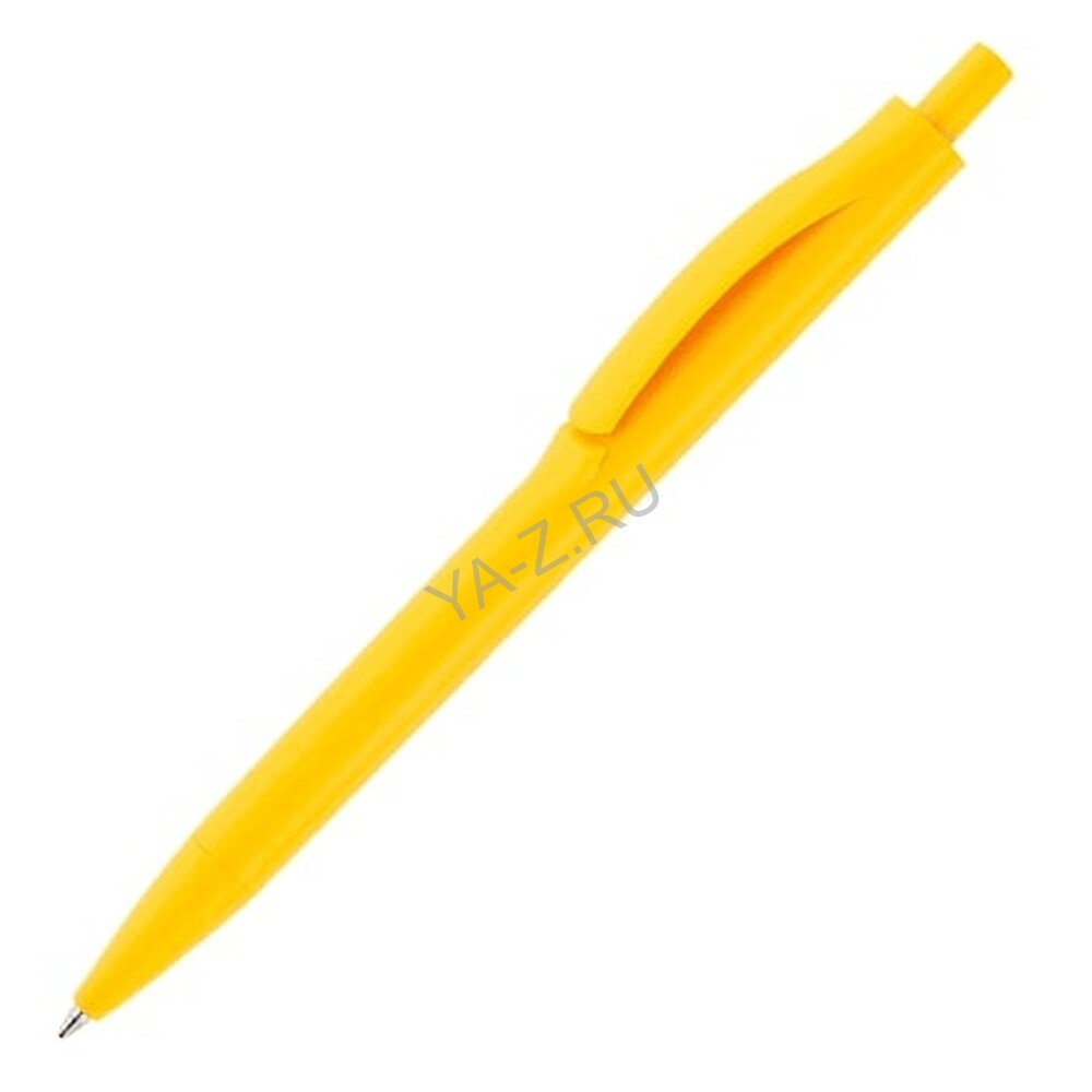 Ручка шариковая IGLA SOFT, пластиковая, софт-тач, желтая