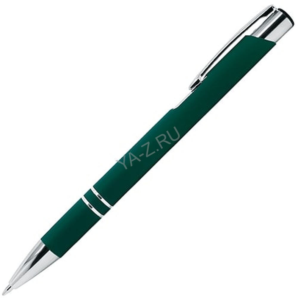 Ручка шариковая Legend Soft Touch, зеленая 3302
