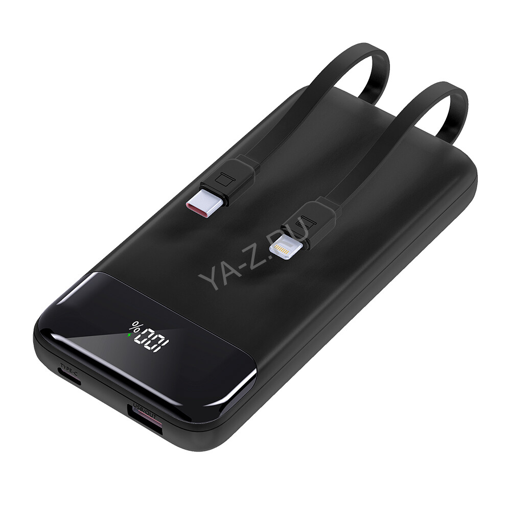 Внешний аккумулятор Nero с быстрой зарядкой (до 22,5W), 10000 mAh, чёрный