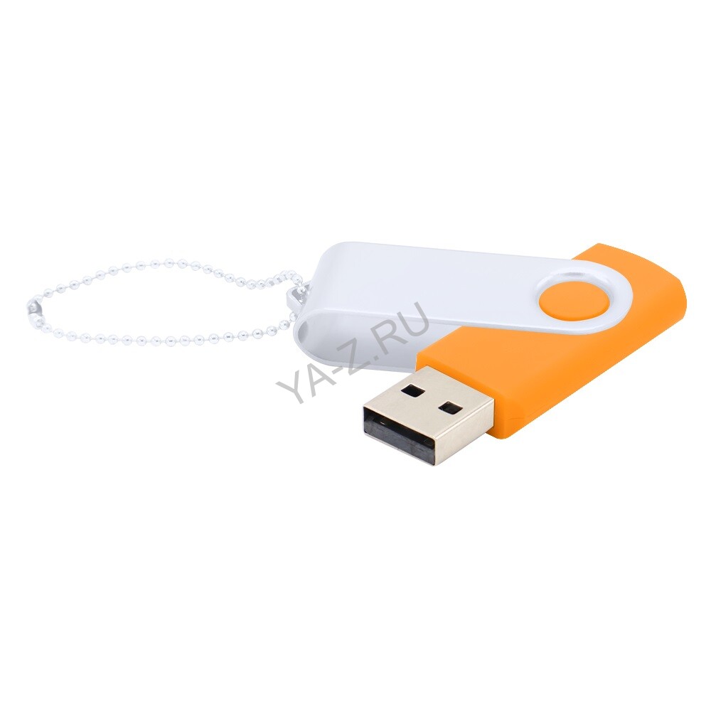 Флешка Designer To Go 2.0 USB 16Gb, оранжевый/белый