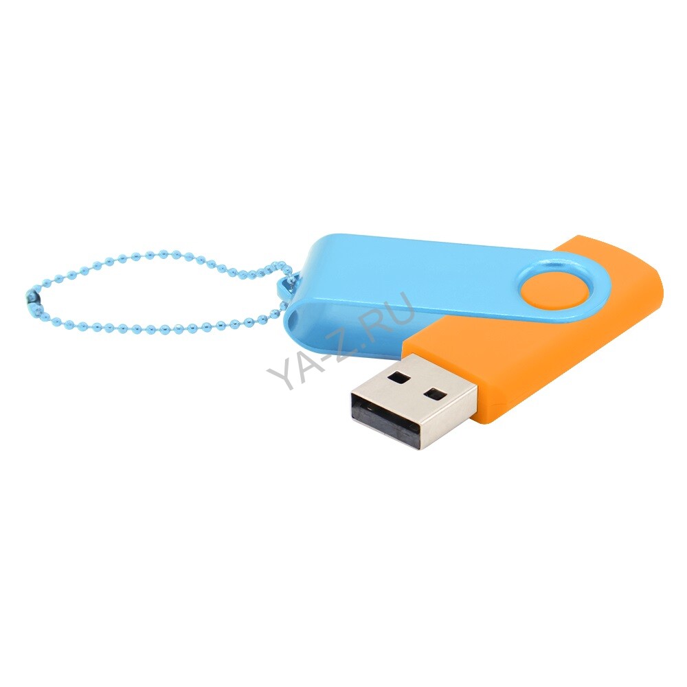 Флешка Designer To Go 2.0 USB 16Gb, оранжевый/голубой