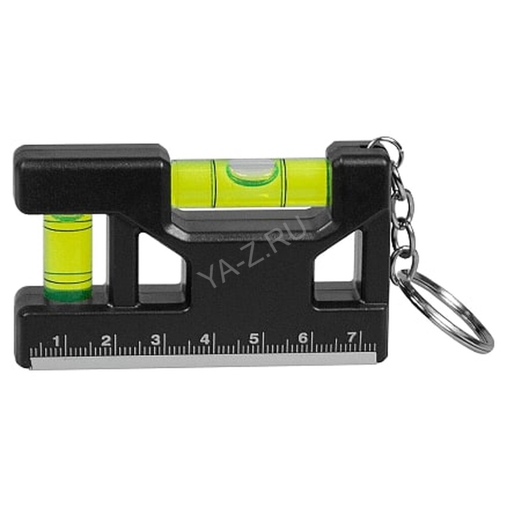 Брелок уровень Tools Pocket level, пластиковый, черный