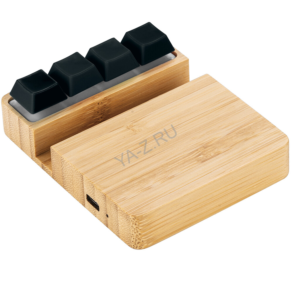 Беспроводное зарядное устройство ClickPad (10W) в виде подставки для телефона, с клавишами анти-стресс, черный