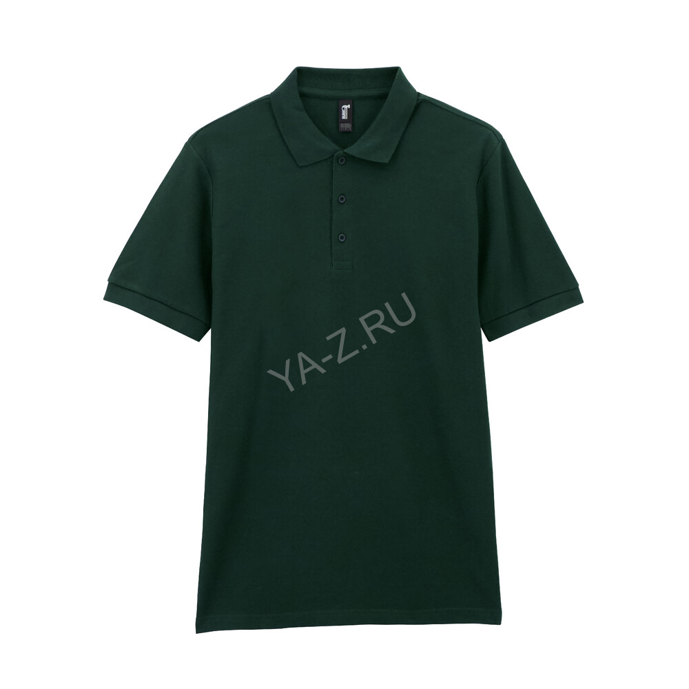 Футболка поло PREMIUM COTTON ADULT DOUBLE PIQUE, ХАКИ 2XL