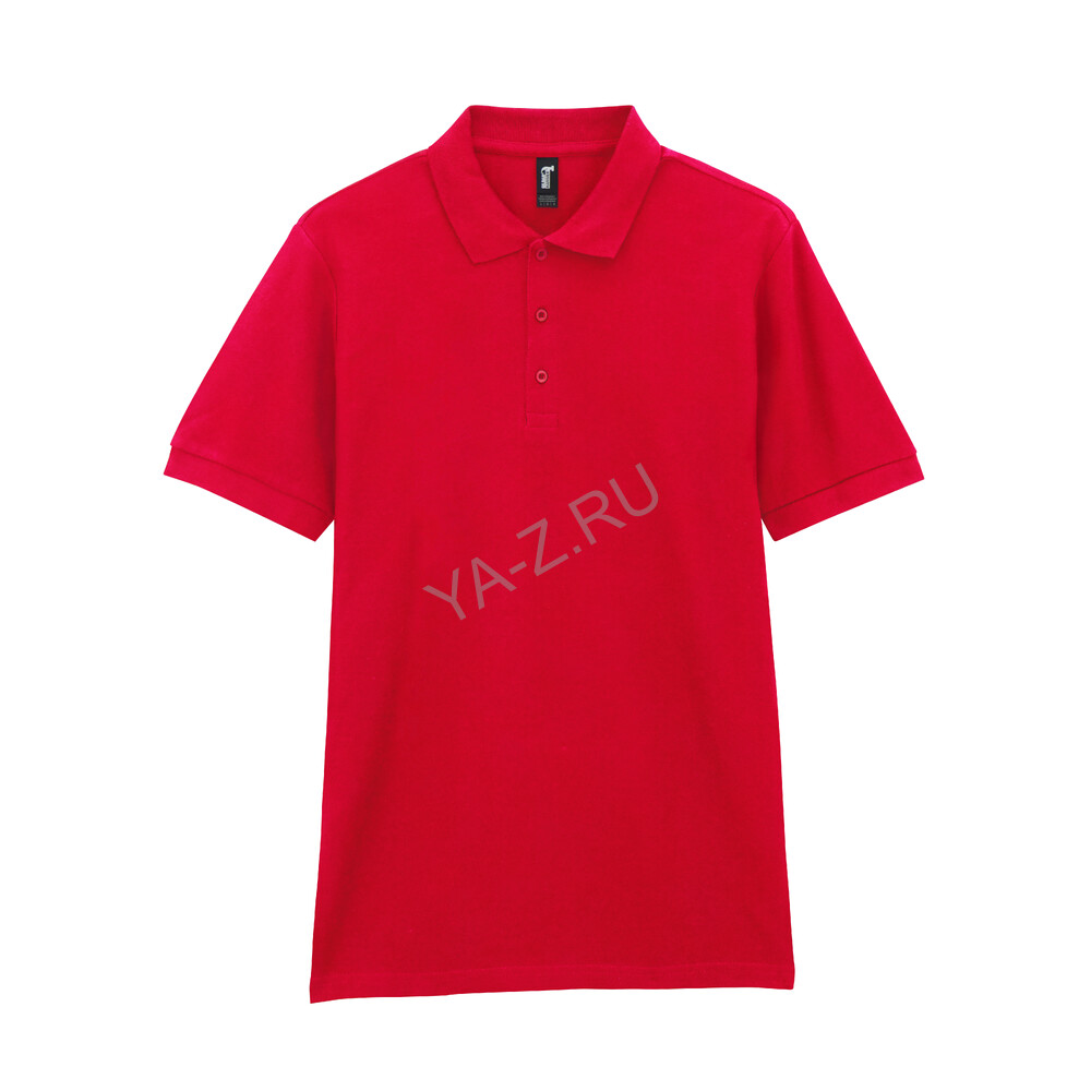 Футболка поло PREMIUM COTTON ADULT DOUBLE PIQUE, КРАСНЫЙ 2XL