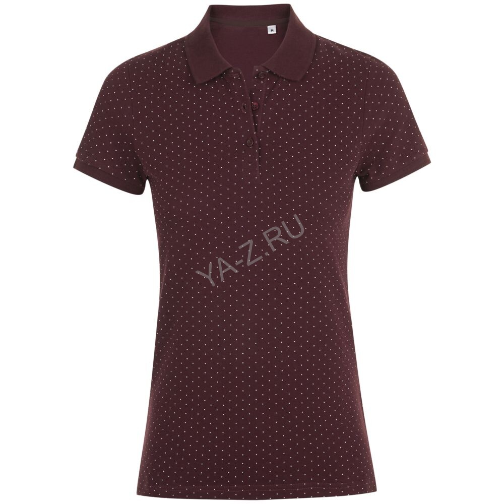 Рубашка поло женская Brandy Women, бордовая с белым, размер S