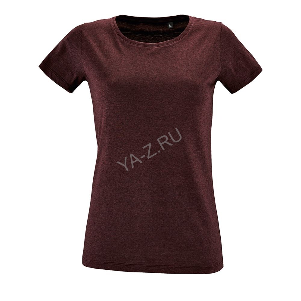 Футболка женская Regent Fit Women бордовый меланж, размер XXL