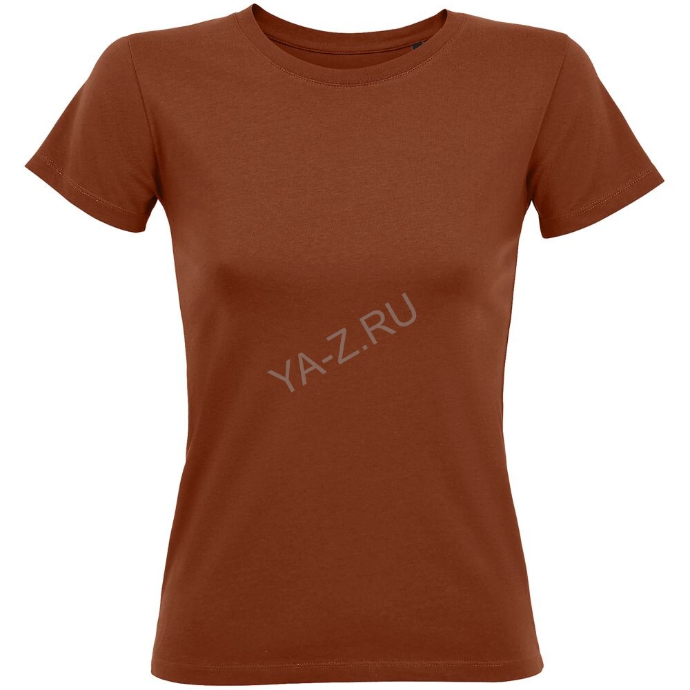 Футболка женская Regent Fit Women, коричневая (терракотовая), размер M
