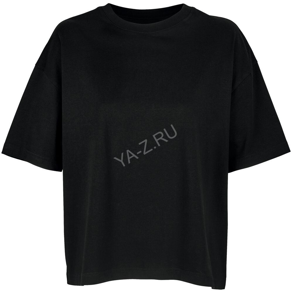 Футболка оверсайз женская Boxy Women, черная, размер XS