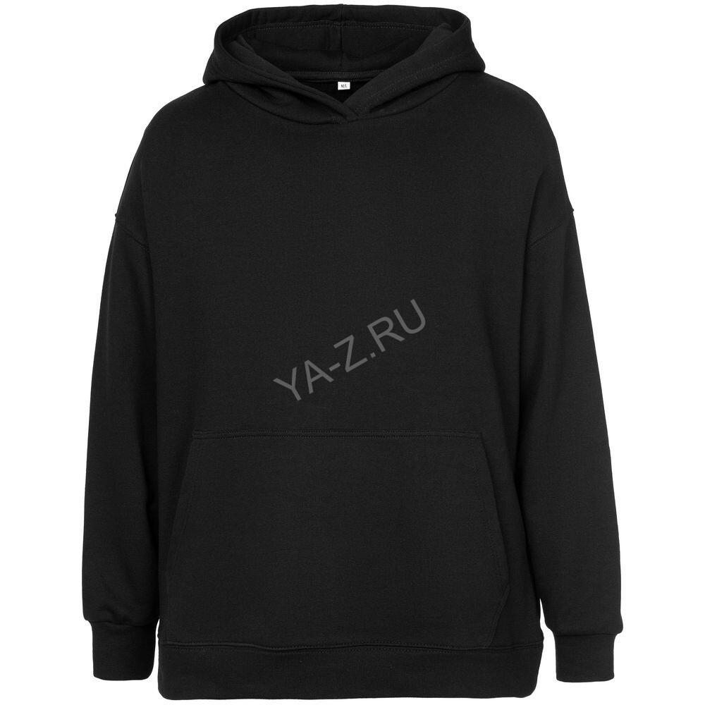 Худи оверсайз унисекс Outshine, черное, размер M/L