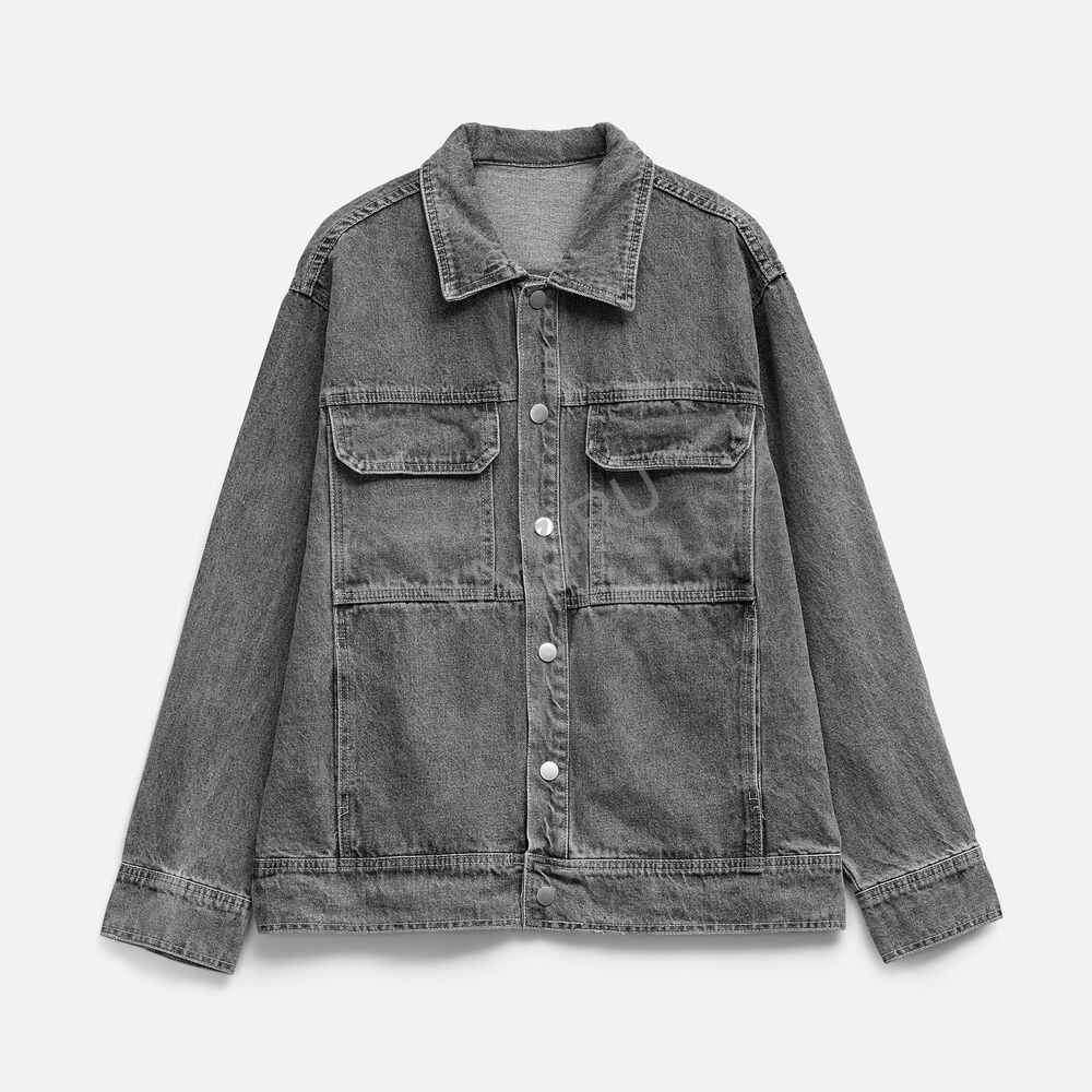 Куртка джинсовая O2, серая, размер 3XL/4XL