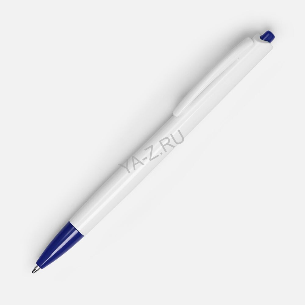 Ручка шариковая Tick, белая с синим
