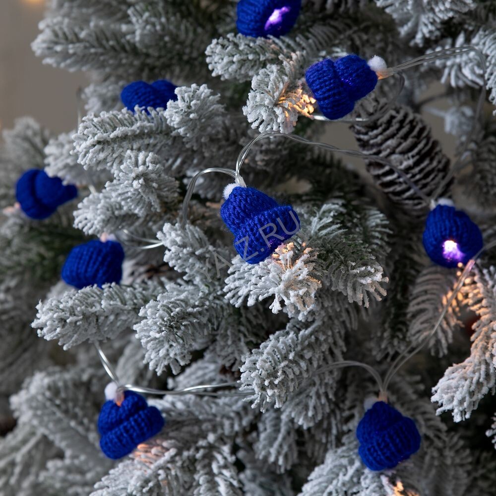 Гирлянда Cosy Poms, синяя