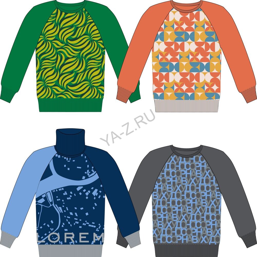 Свитер на заказ Tricksy Net Reglan, полушерсть, размер L