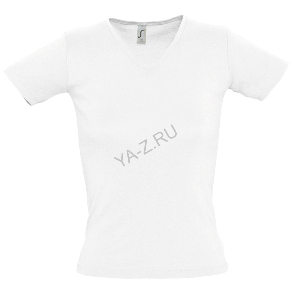 Футболка женская Lady 220 с V-обр. вырезом, белая, размер L