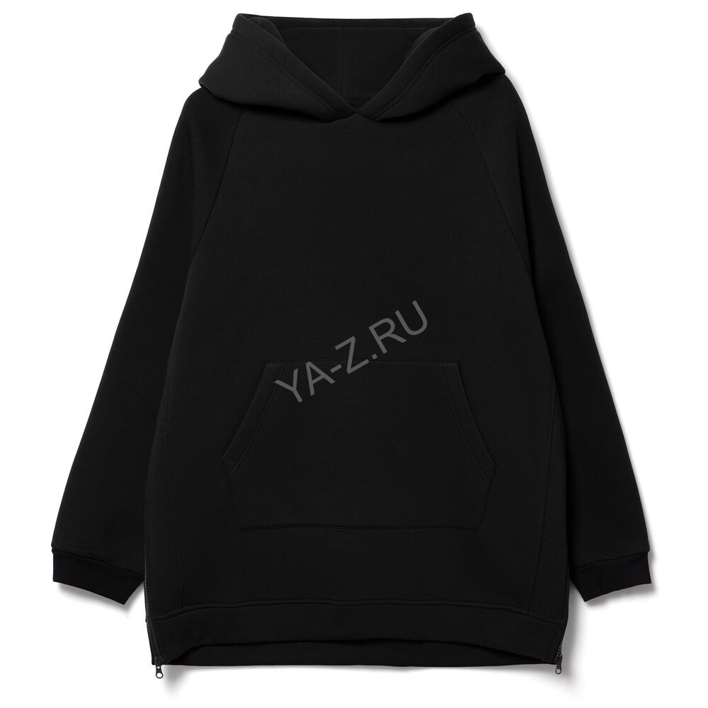Худи унисекс оверсайз Easy Street, черное, размер XL/XXL