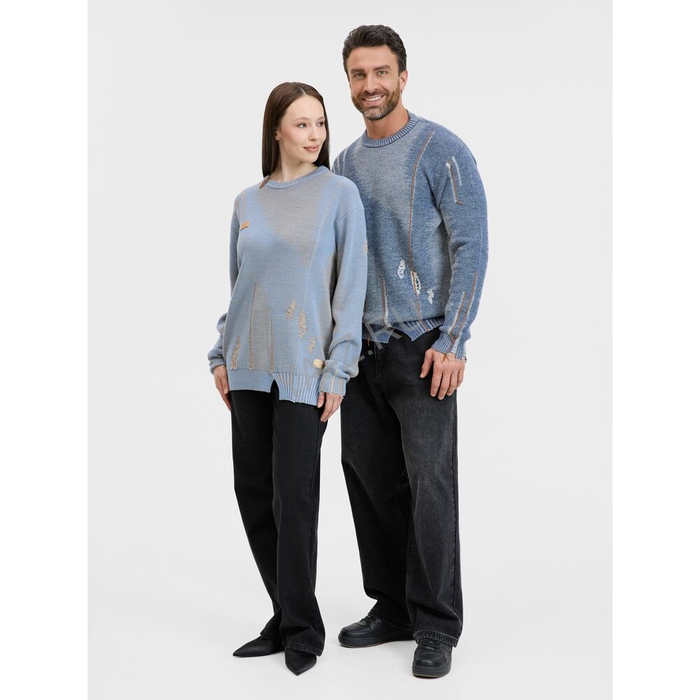 Джемпер Denim свободного силуэта на заказ, полушерсть, размер XS