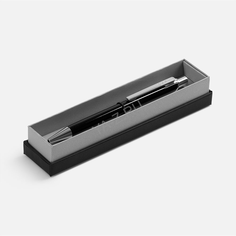 Ручка шариковая Arvent Glossy в футляре, черная