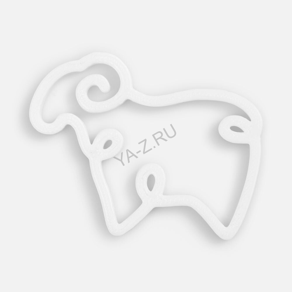 Подвеска «Барашек», 3D-печать, белая