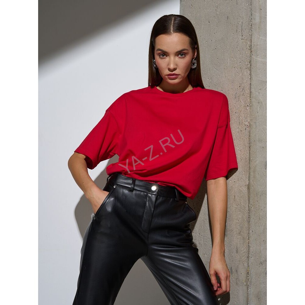 Футболка Oversize Premium, красная, размер S