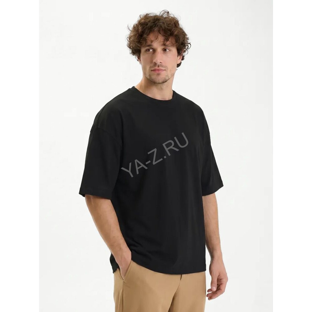 Футболка Oversize Premium 210, черная, размер S