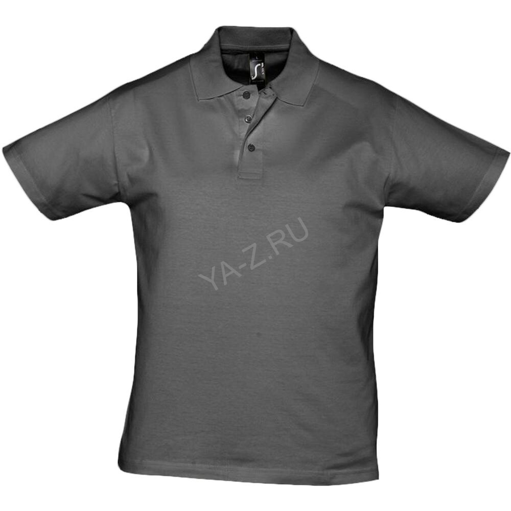 Рубашка поло мужская Prescott men 170 темно-серая, размер M
