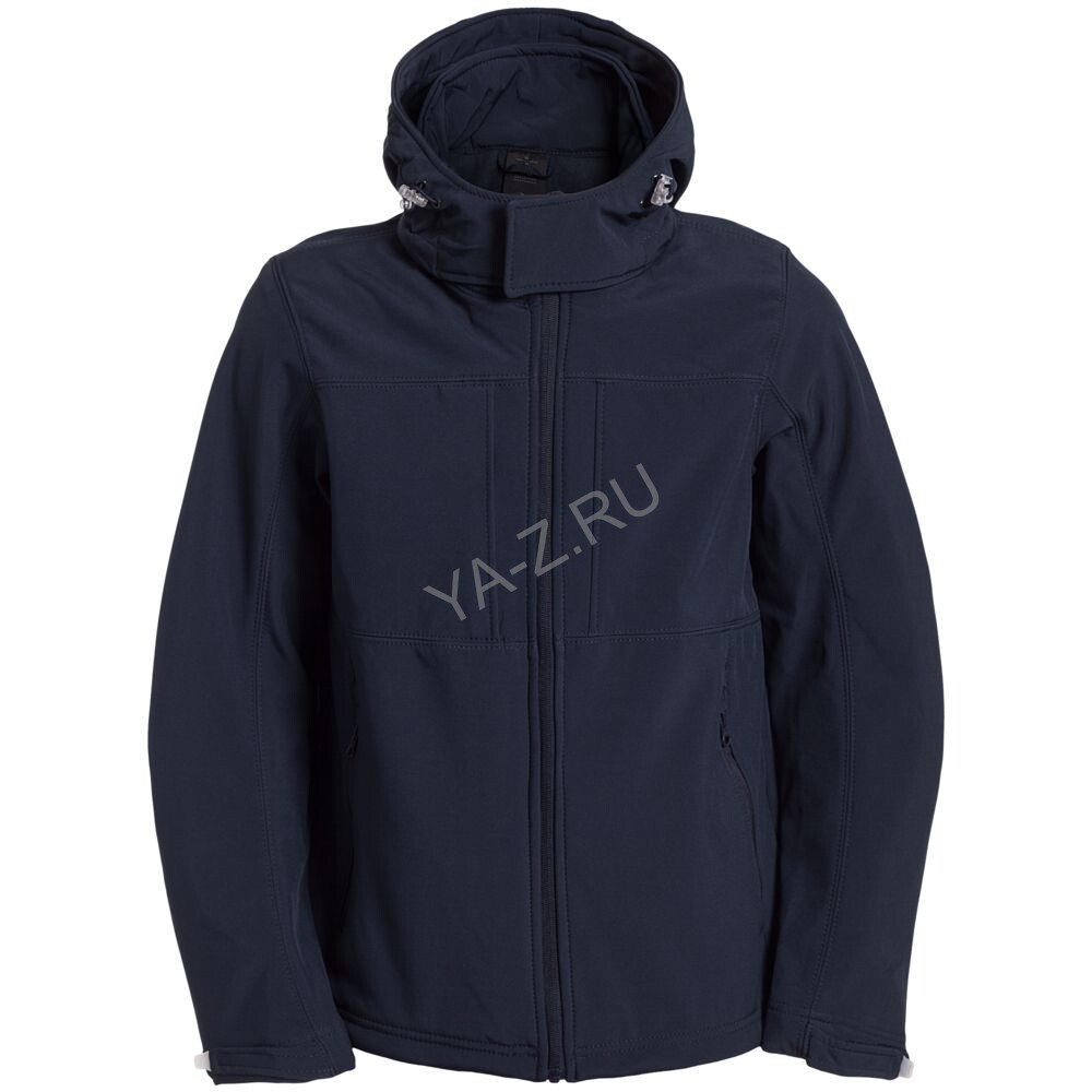 Куртка мужская Hooded Softshell темно-синяя, размер S