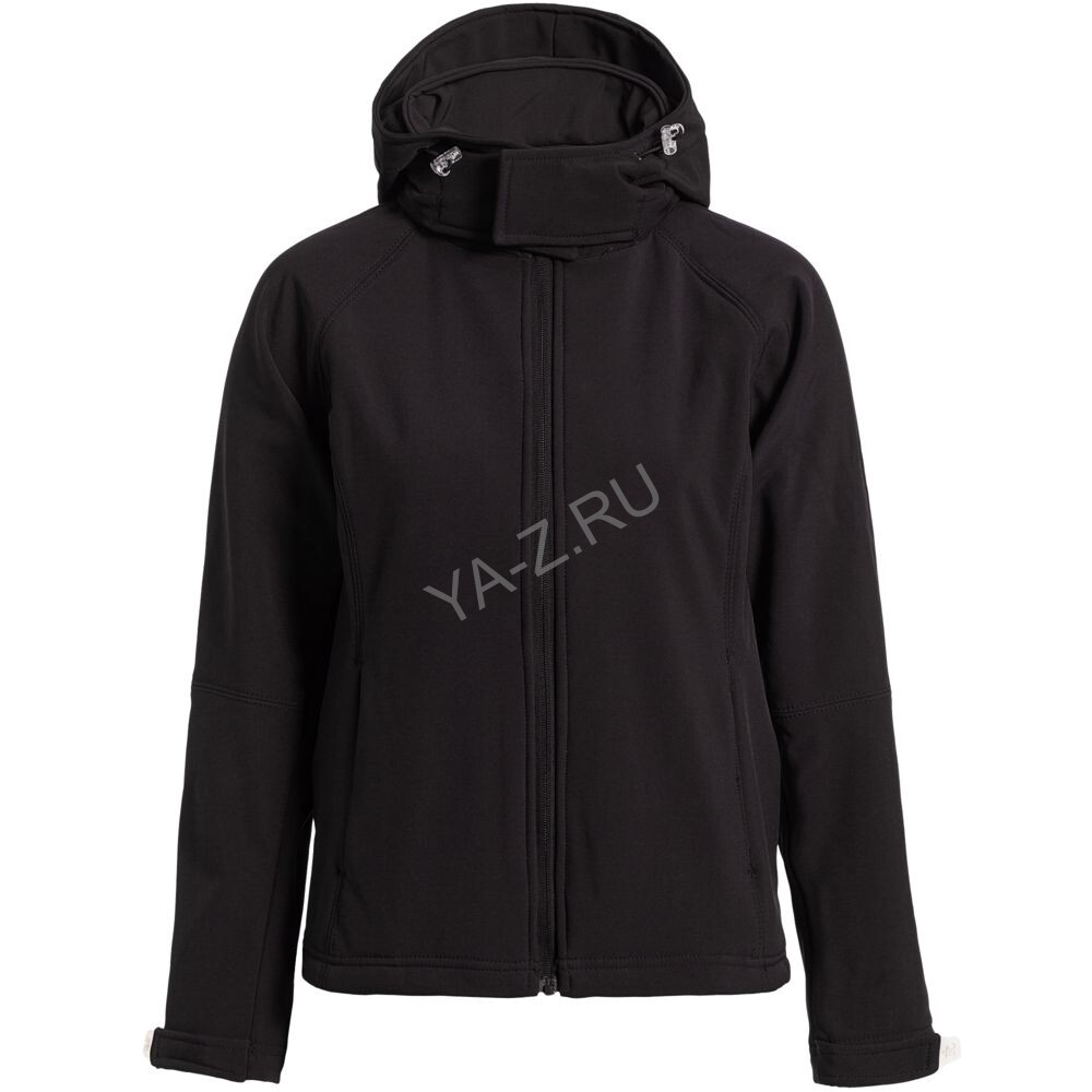Куртка женская Hooded Softshell черная, размер M