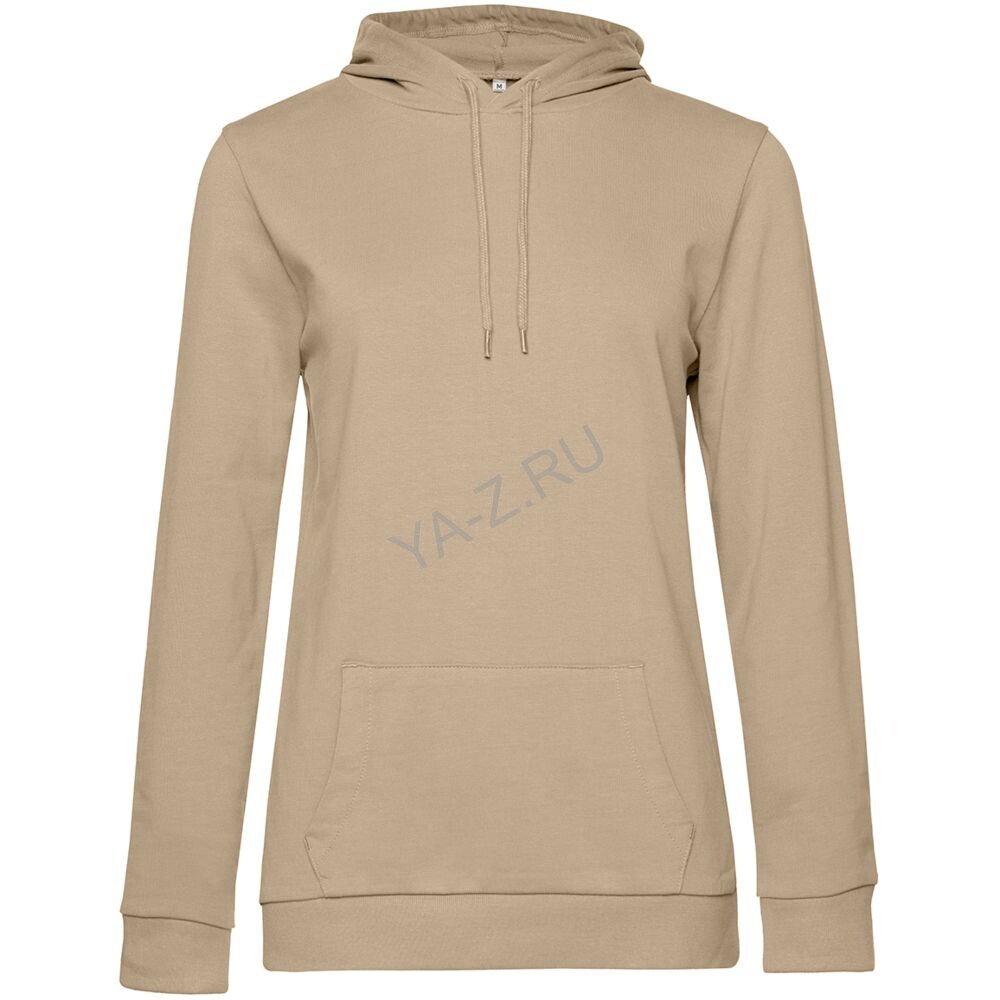Толстовка с капюшоном женская Hoodie, бежевая, размер XL