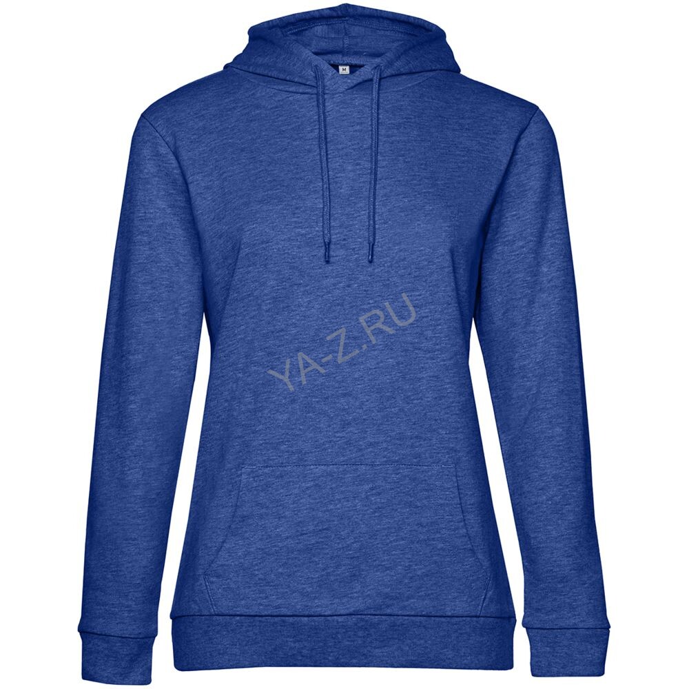 Толстовка с капюшоном женская Hoodie, ярко-синий меланж, размер XL