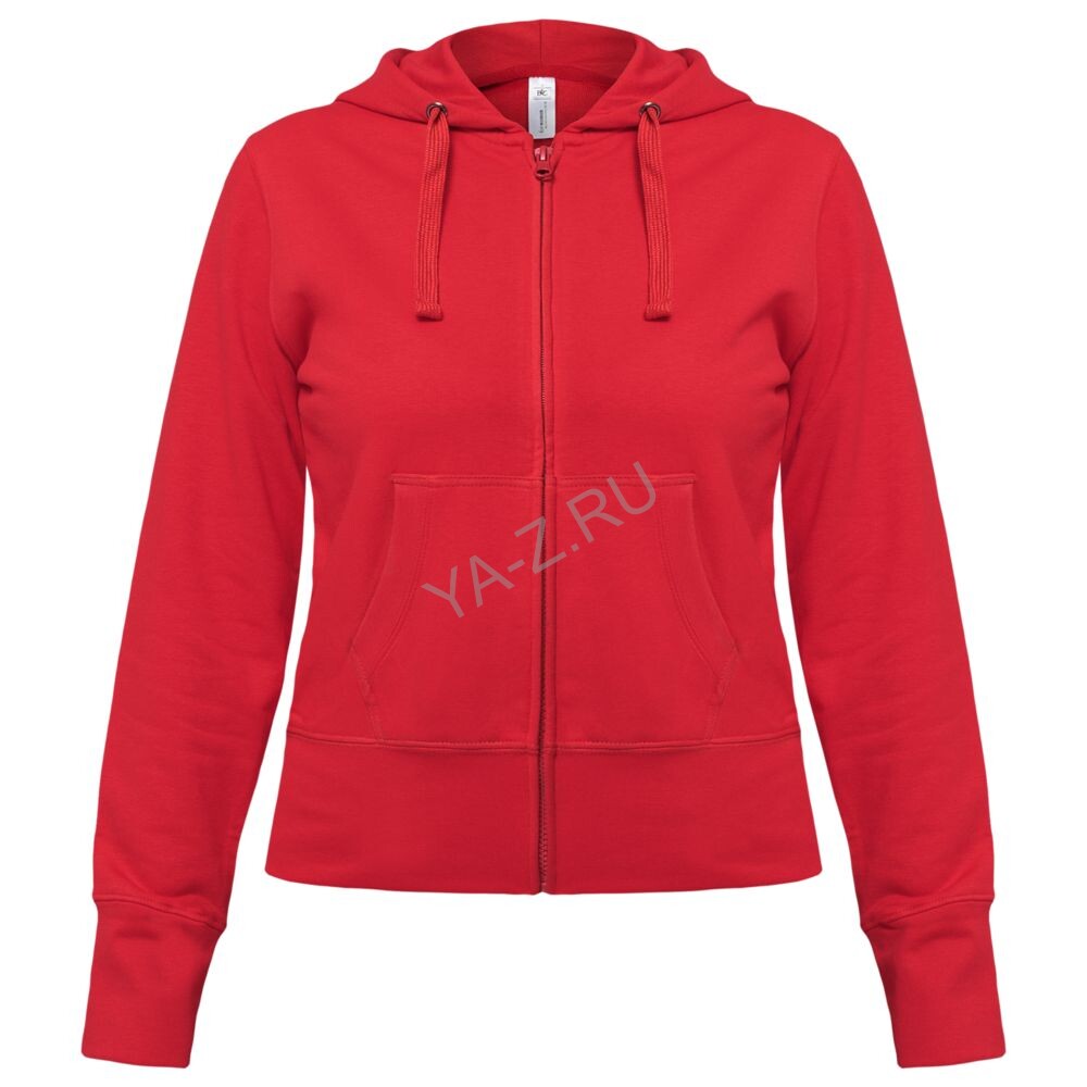 Толстовка женская Hooded Full Zip красная, размер XS