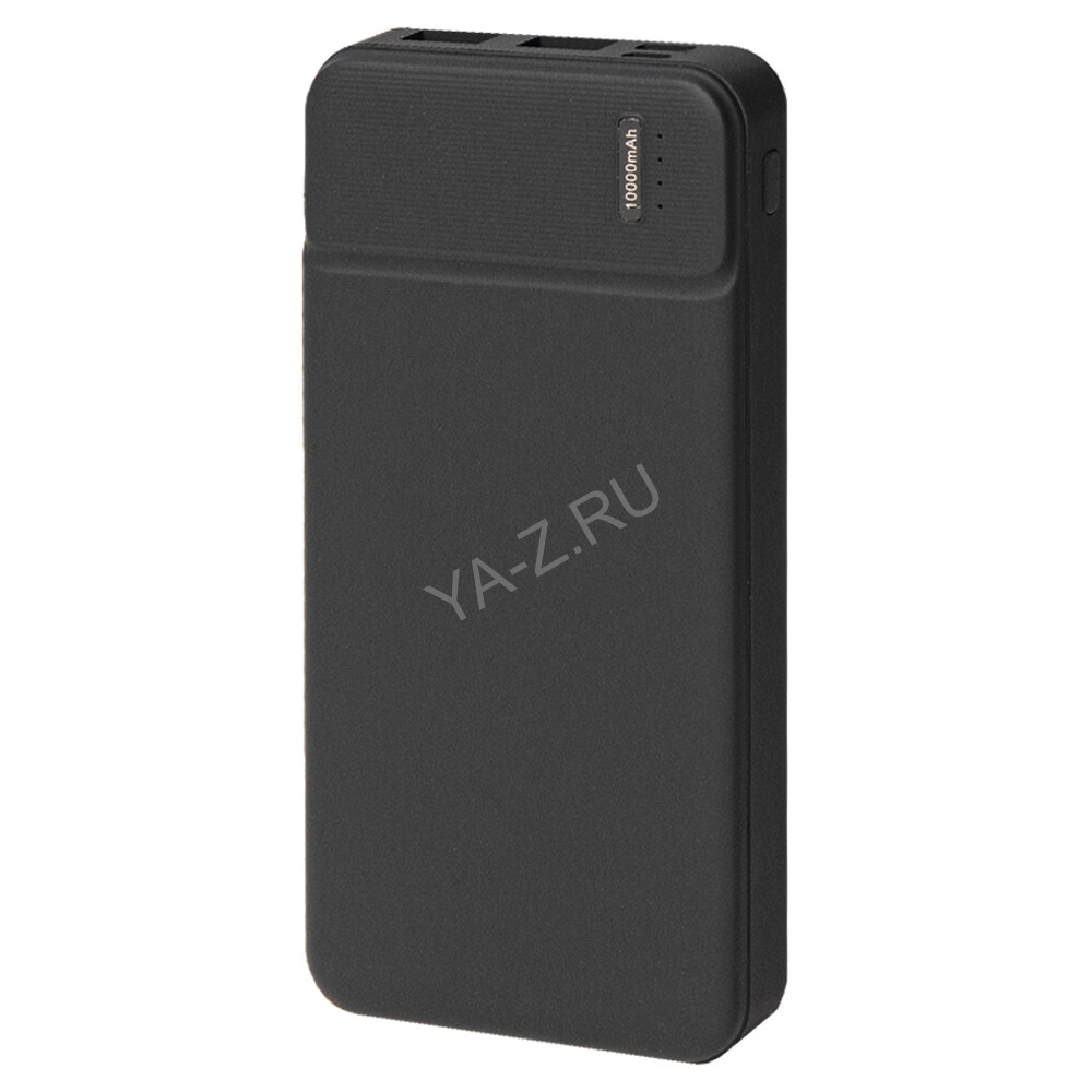 Универсальный аккумулятор Flash 10 (10000 мАч) с подсветкой и soft touch,черный,13,7х6,87х1,55мм