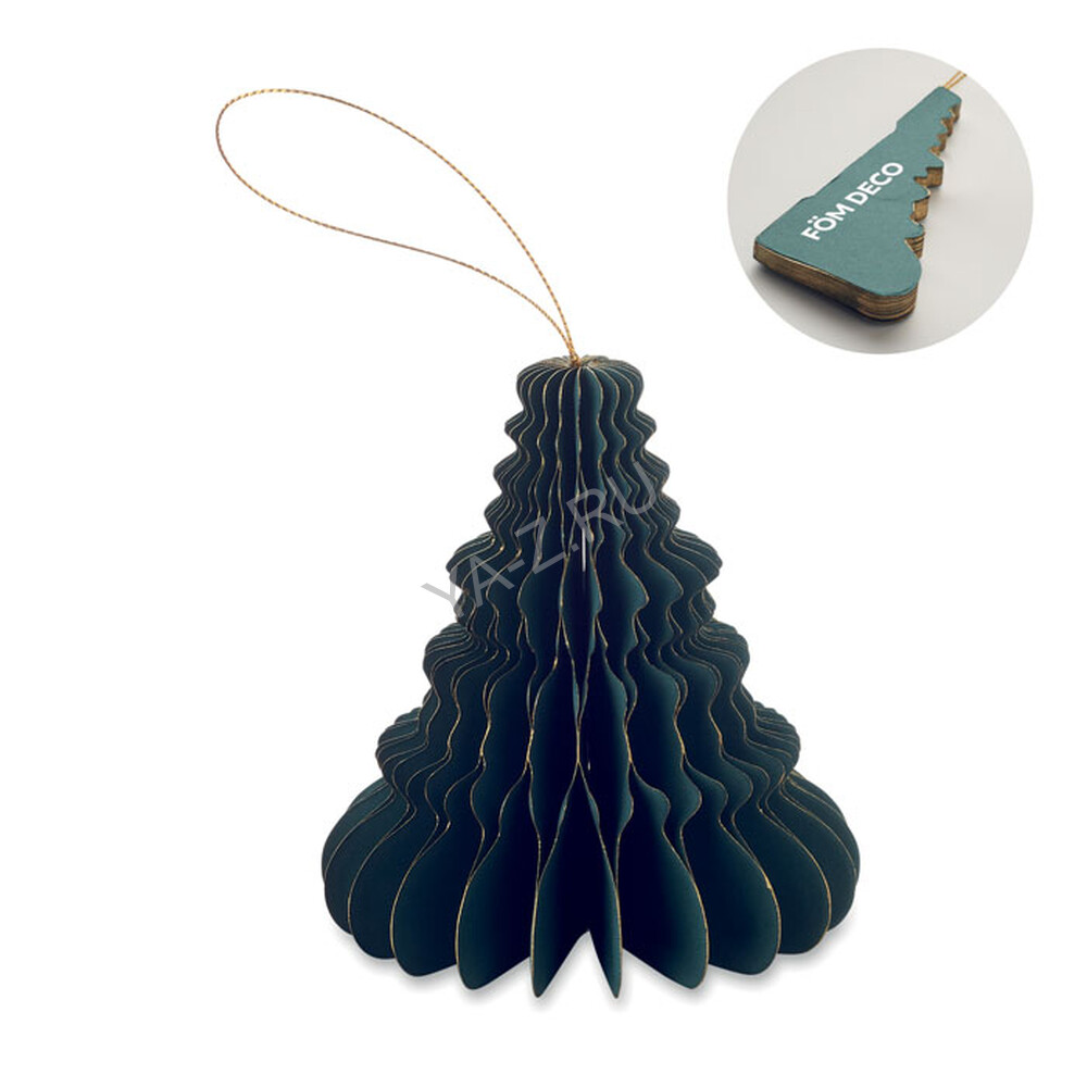 Christmas paper tree hanger зеленый