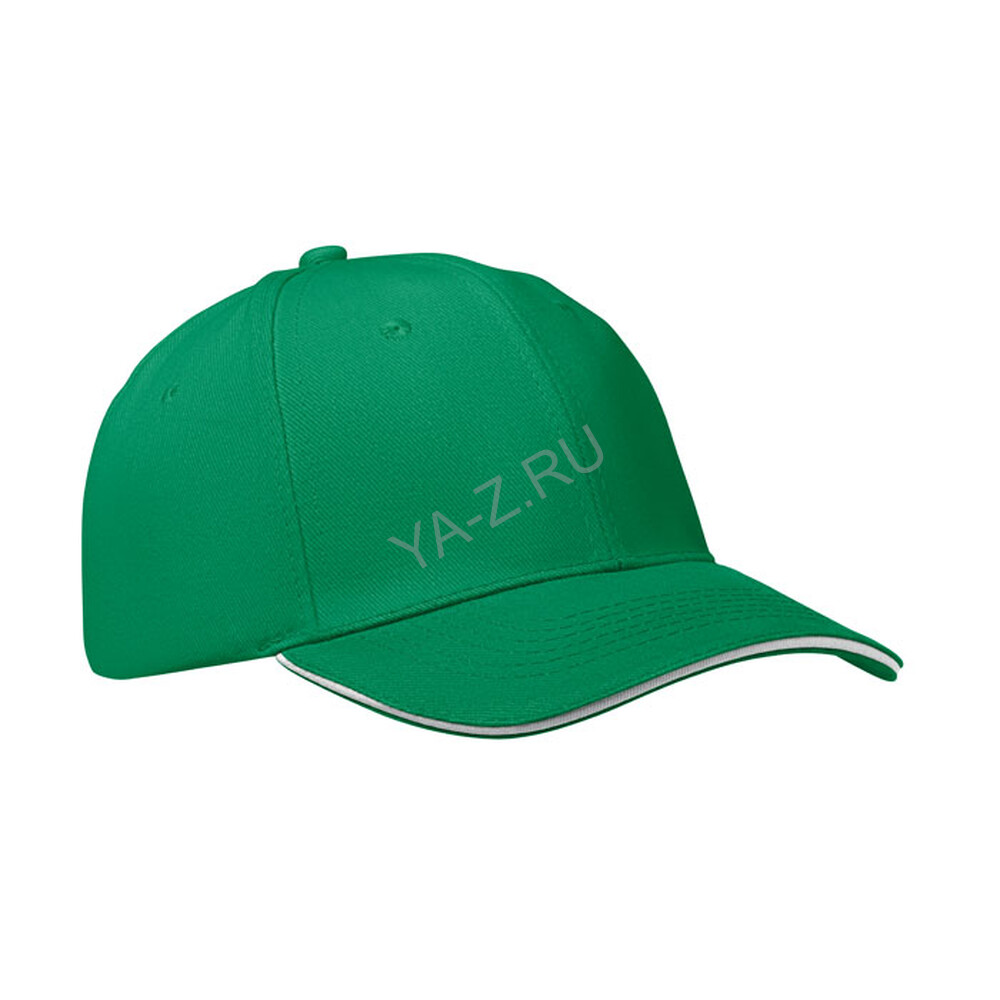 6 panel baseball cap Зеленый цвет прерий/белый