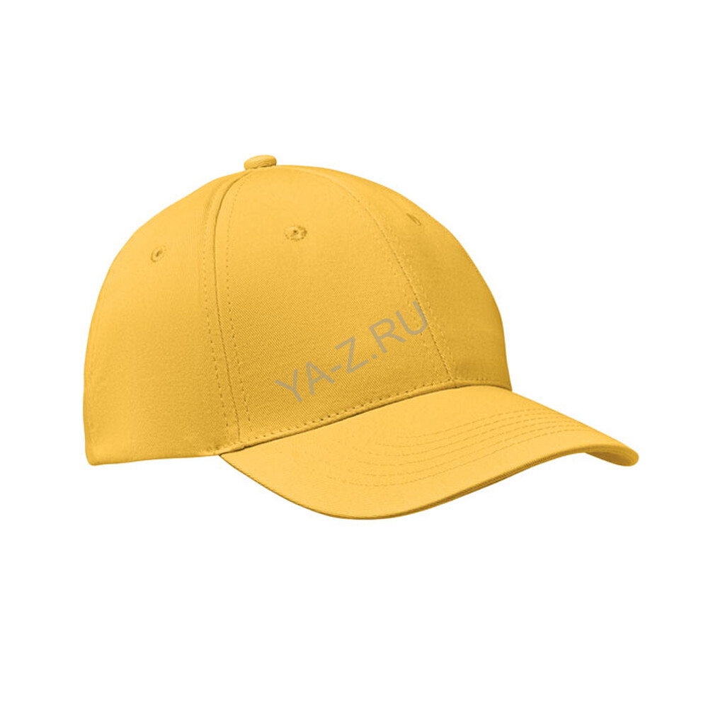 6 panels baseball cap желтый