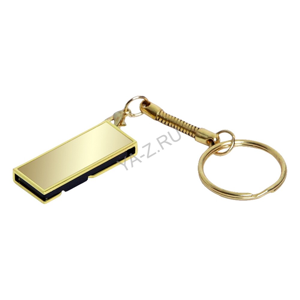 USB 2.0- флешка на 32 Гб с поворотным механизмом и зеркальным покрытием
