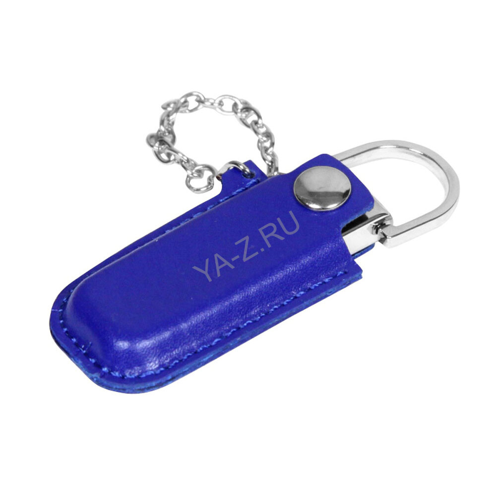 USB 2.0- флешка на 8 Гб в массивном корпусе с кожаным чехлом