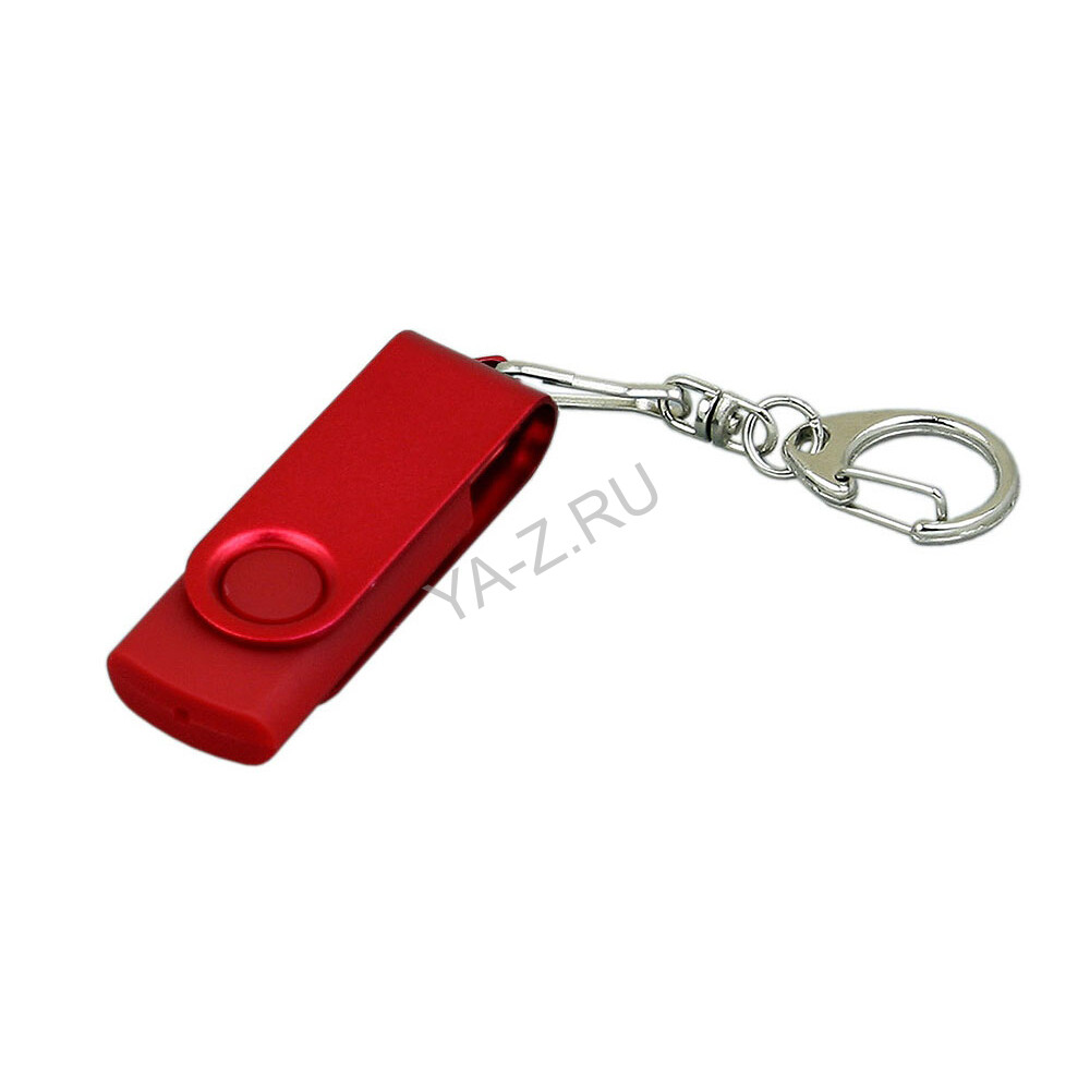 USB 3.0- флешка промо на 128 Гб с поворотным механизмом и однотонным металлическим клипом