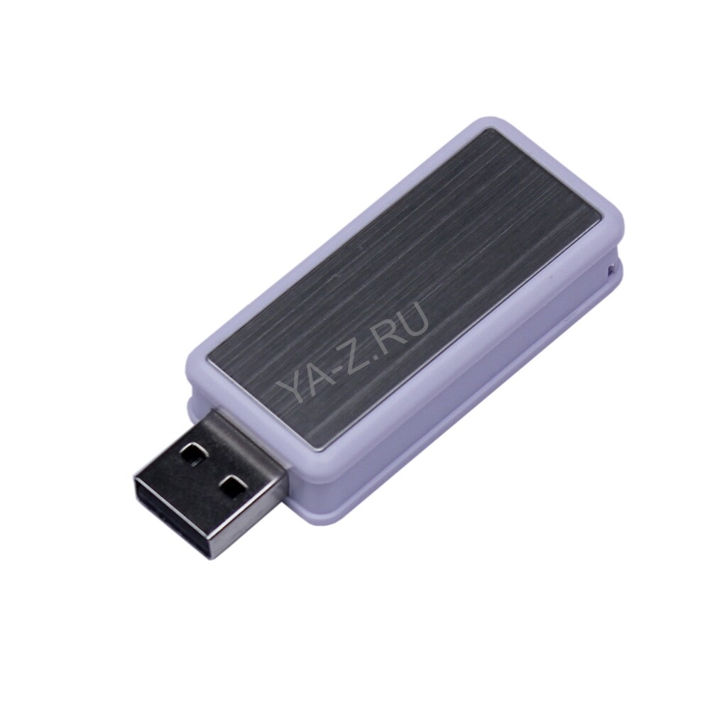 USB 2.0- флешка промо на 32 Гб прямоугольной формы, выдвижной механизм