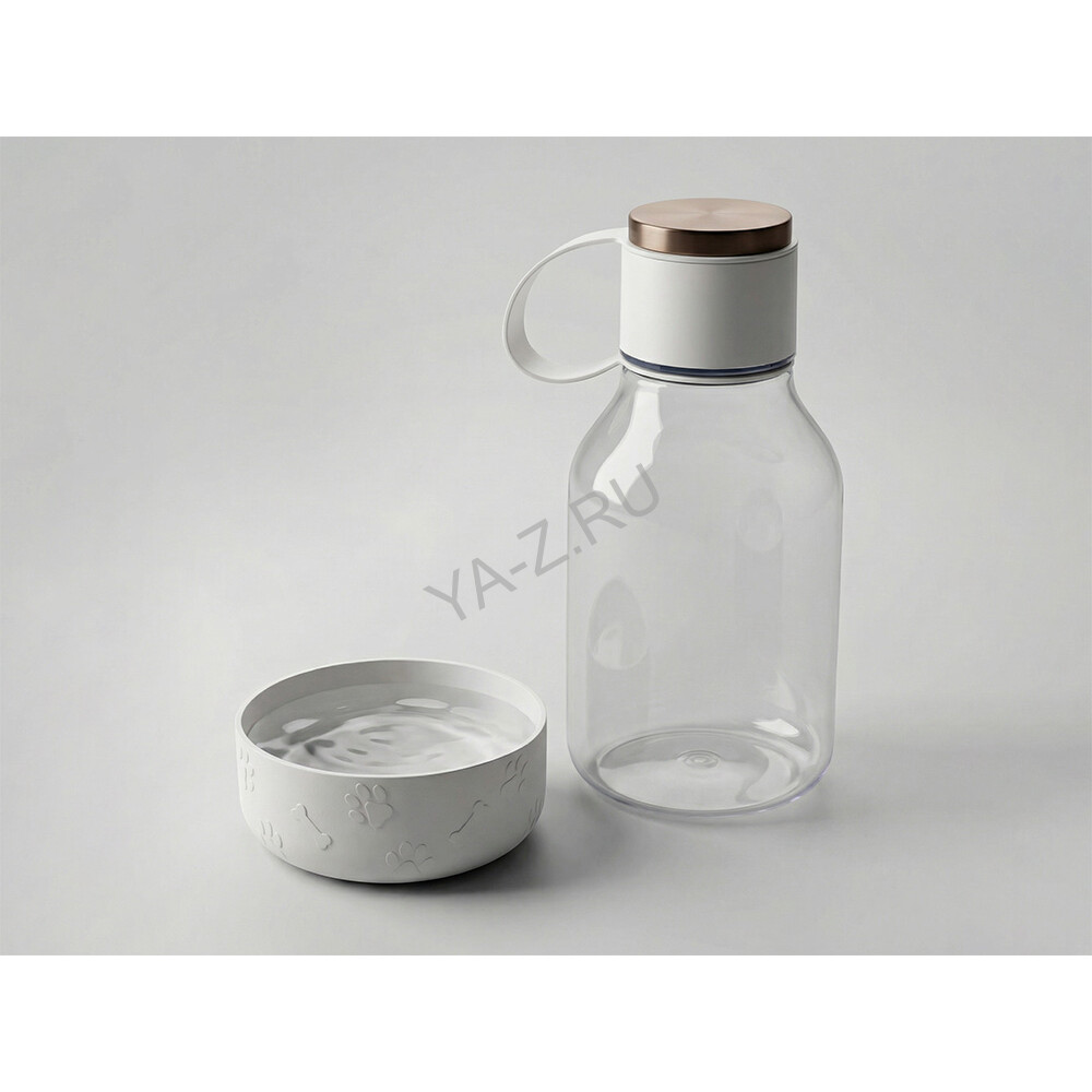 Бутылка для воды 2-в-1 «Dog Bowl Bottle» со съемной миской для питомцев, 1500 мл