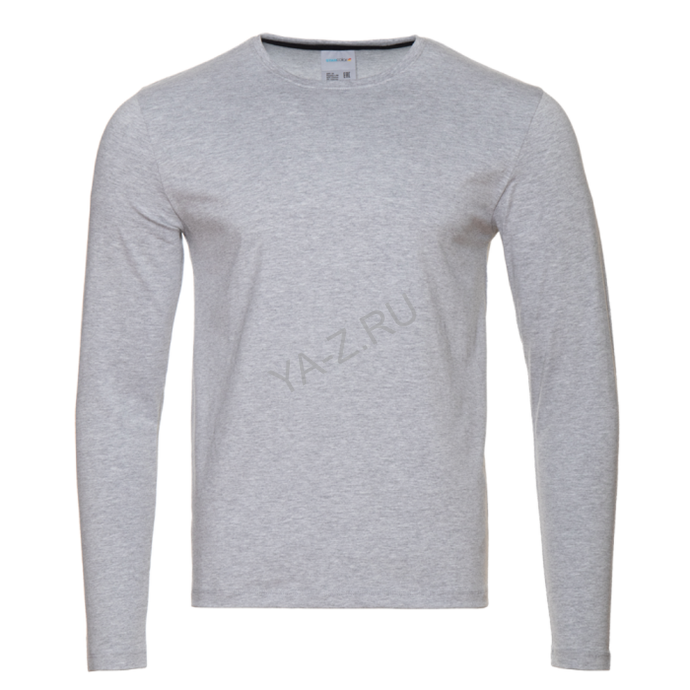 Лонгслив STAN хлопок/эластан 180, 35, Серый меланж,  (50/60)  (54/XXL)