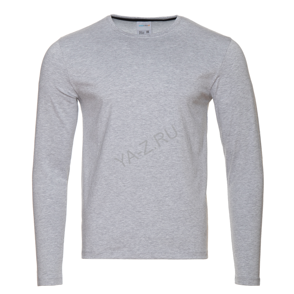 Лонгслив STAN хлопок/эластан 180, 35, Серый меланж,  (50/60)  (44/XS)