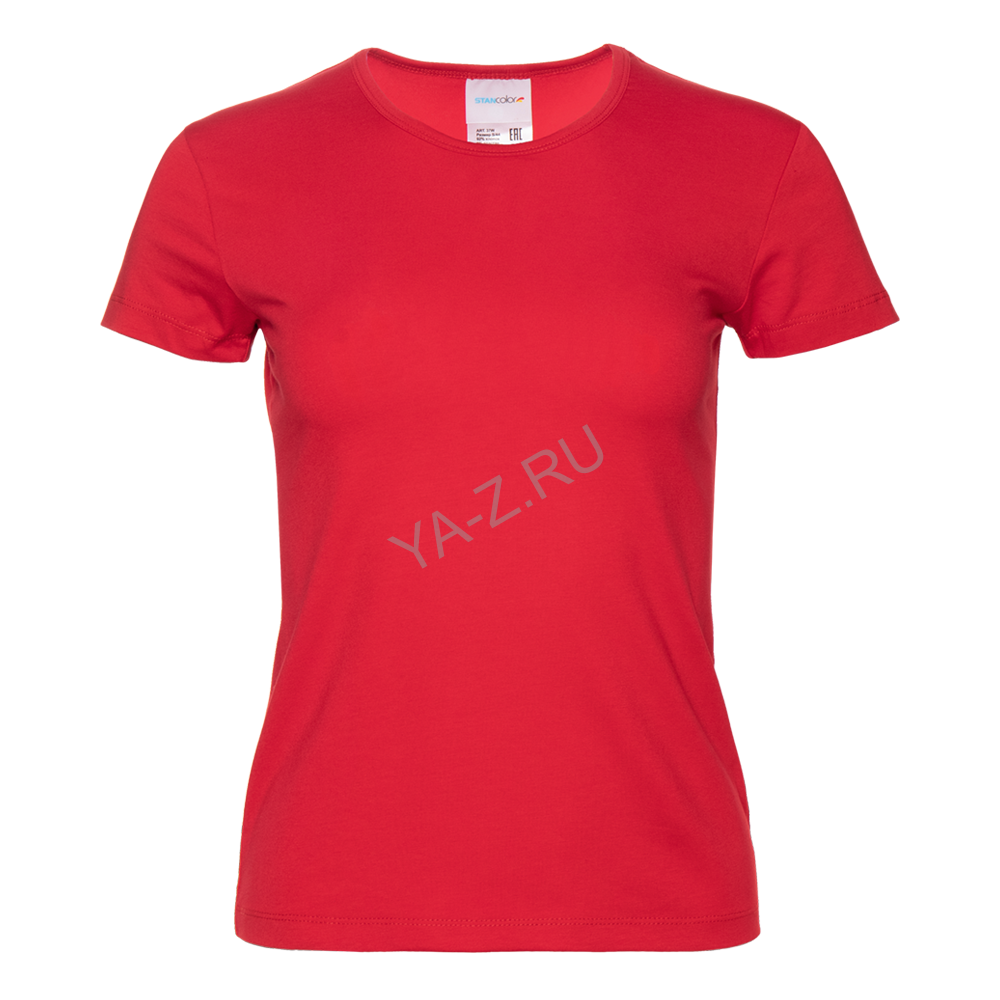 Футболка женская STAN хлопок/эластан 180, 37W, Красный,  (14)  (52/XXL)