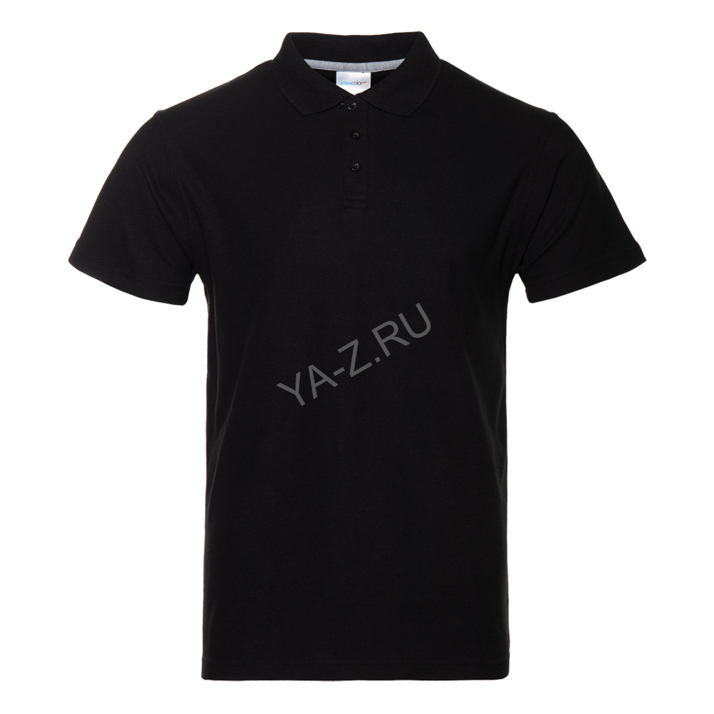 Рубашка поло унисекс  STAN хлопок/полиэстер 185, 04, Чёрный,  (20)  (58/4XL)