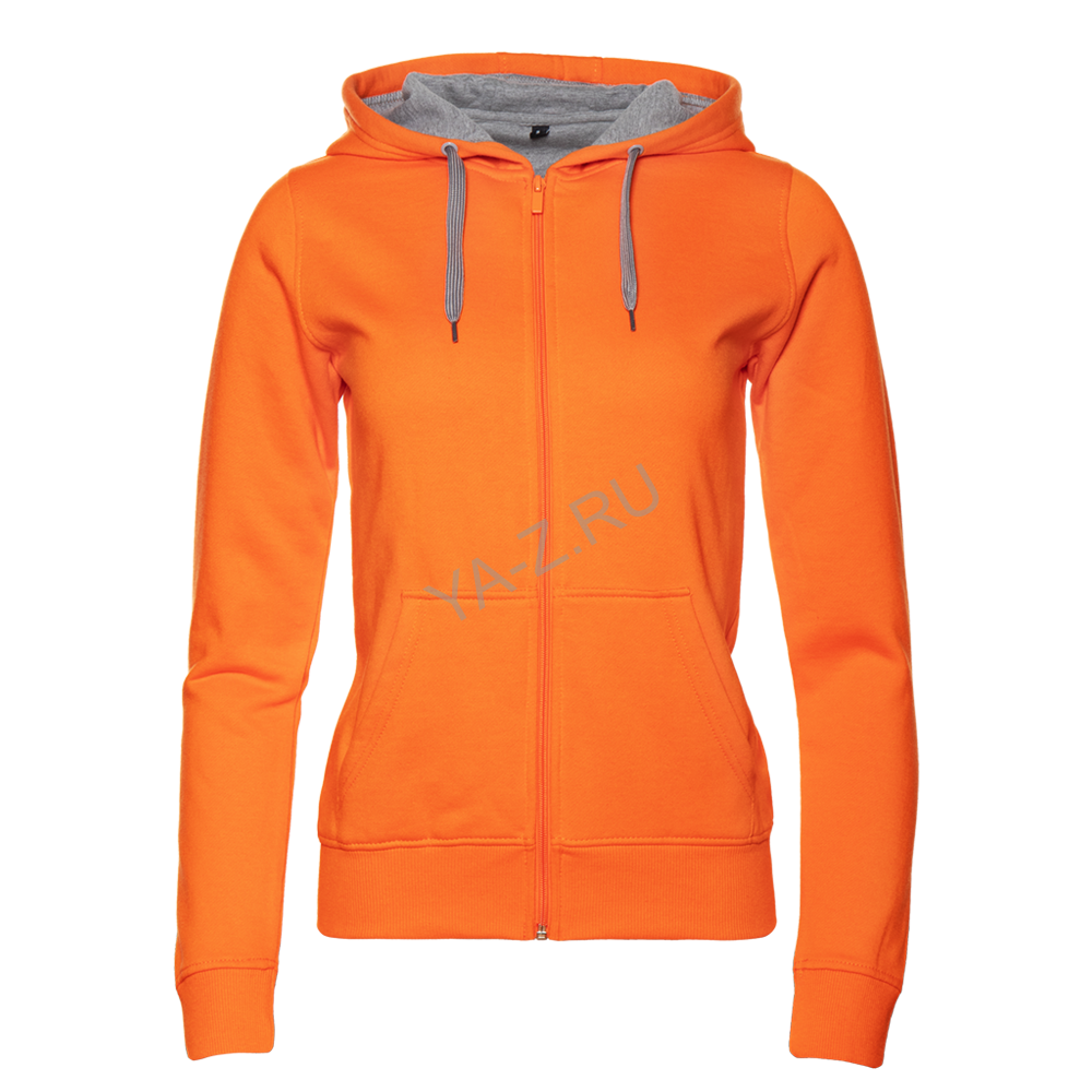 Толстовка женская STAN с капюшоном на молнии футер с начёсом 280, 17W, Оранжевый,  (28/1)  (42/XS)
