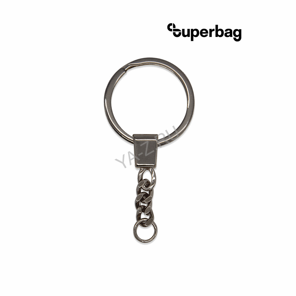 Кольцо с цепочкой Ring для обвеса, L=7см (чёрный никель)
