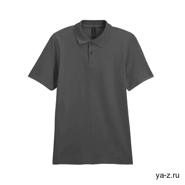 Футболка поло SOFTSTYLE ADULT DOUBLE PIQUE, ГРАФИТОВЫЙ 3XL