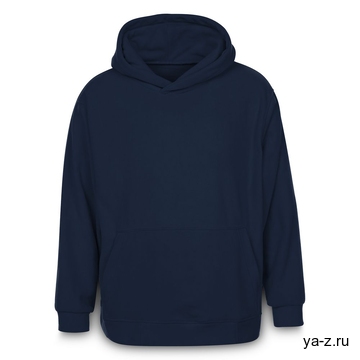 Худи флисовое унисекс Manakin, темно-синее, размер XL/2XL