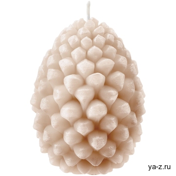 Свеча Homemate Cone, бежевая